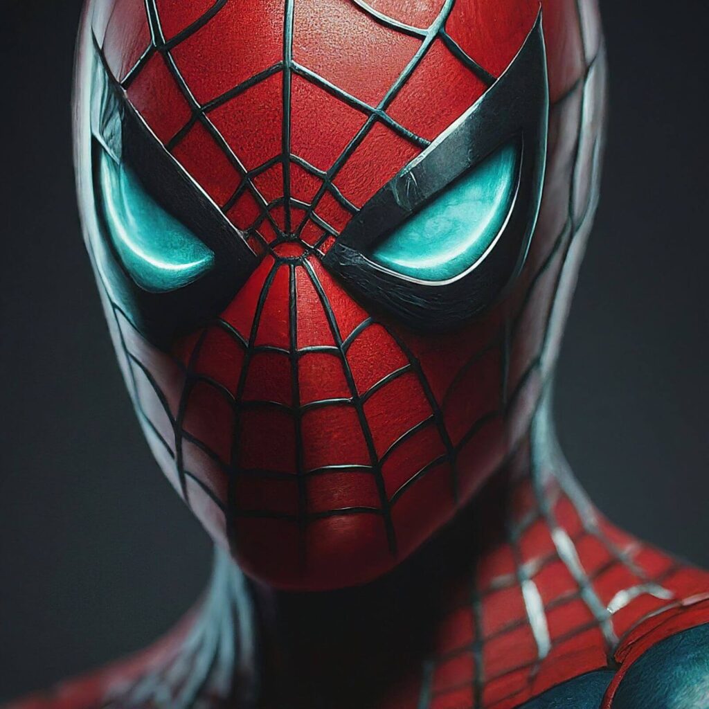 Spiderman minimalist head pose wallpaper