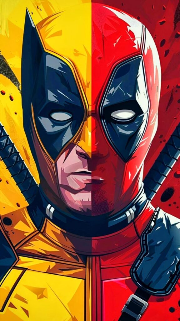 Deadpool and Wolverine Phone Wallpaper 4K