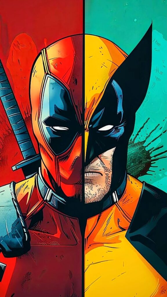 Deadpool and Wolverine iPhone Wallpaper 4k