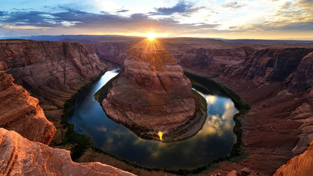 Horseshoe bend sunset wallpaper 4k