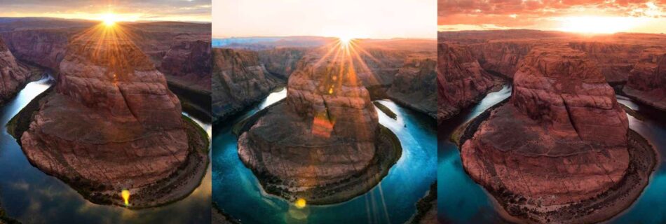 horseshoe bend sunset 4k wide desktop wallpaper