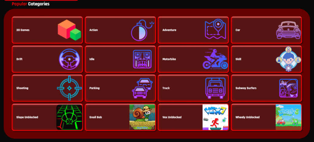 Popular Category on Unblocked Games 66