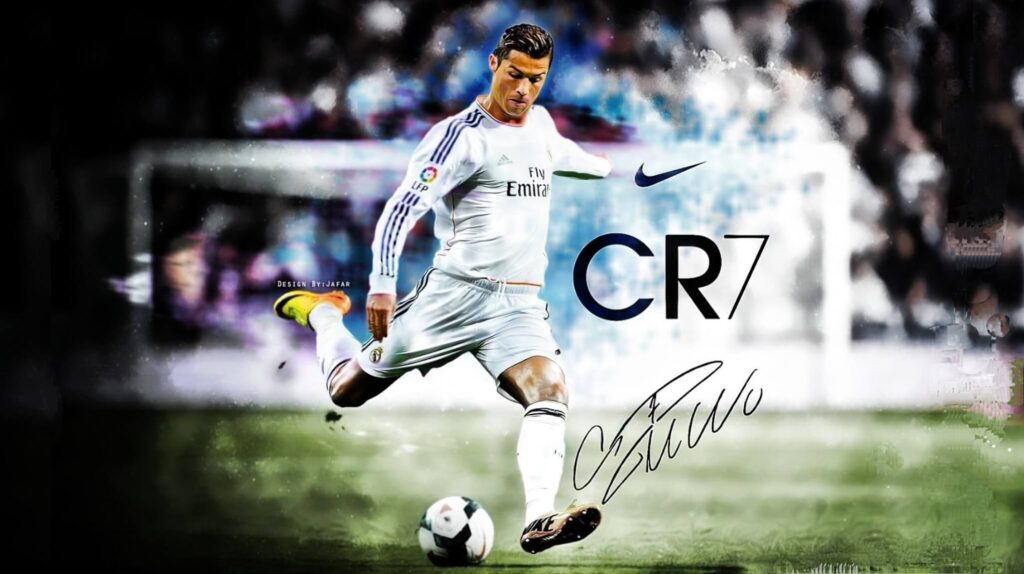 Ronaldo Real Madrid Football Shooting Wallpaper 4K