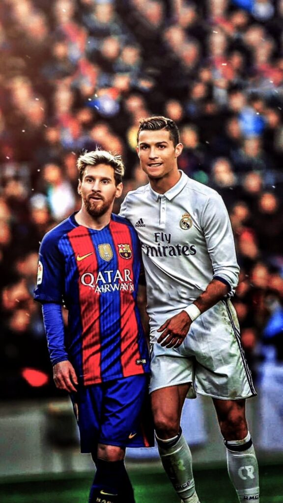 Messi and Ronaldo Friendship Wallpaper