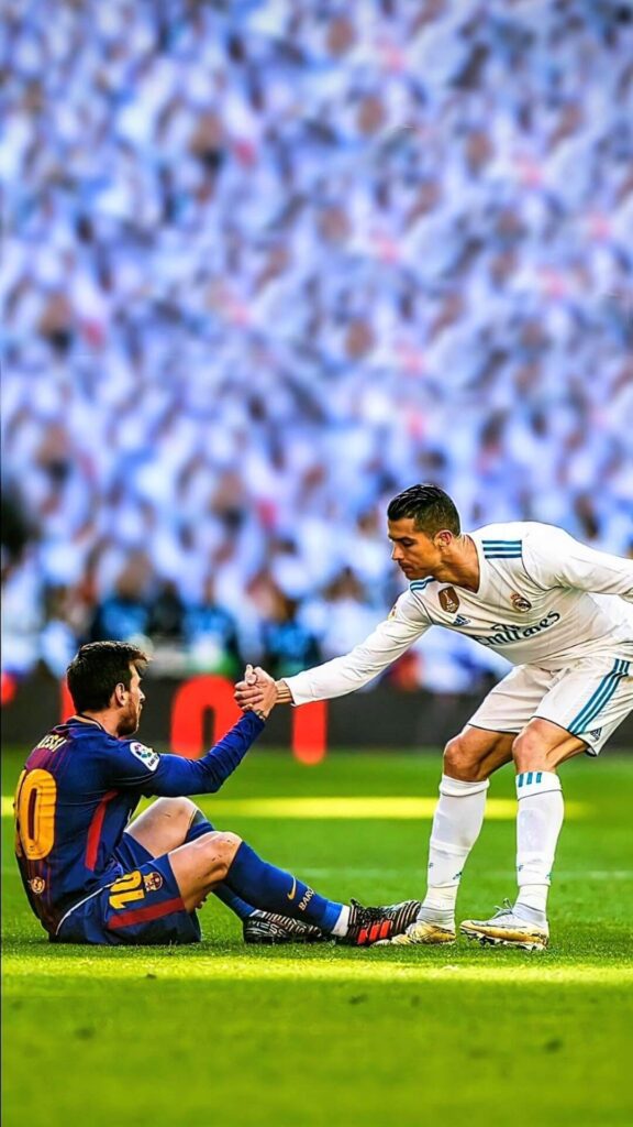 Messi and Ronaldo Rivalry Wallpaper