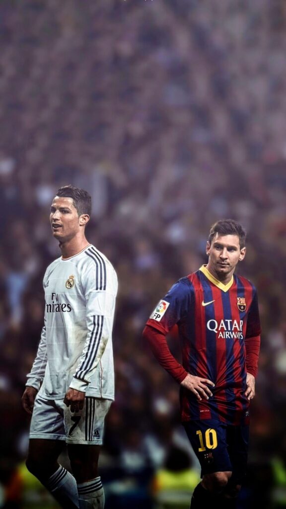 Messi and Ronaldo Wallpaper for Mobile